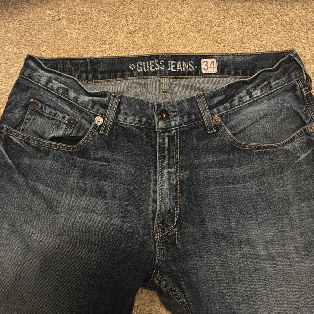 Guess Men's Blue Jeans worn a few time